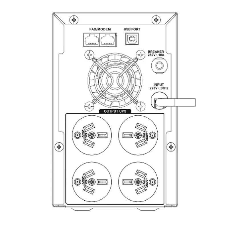 یو پی اس هایکویژن مدل DS-UPS2000 ظرفیت 2 کاوا - تصویر 3